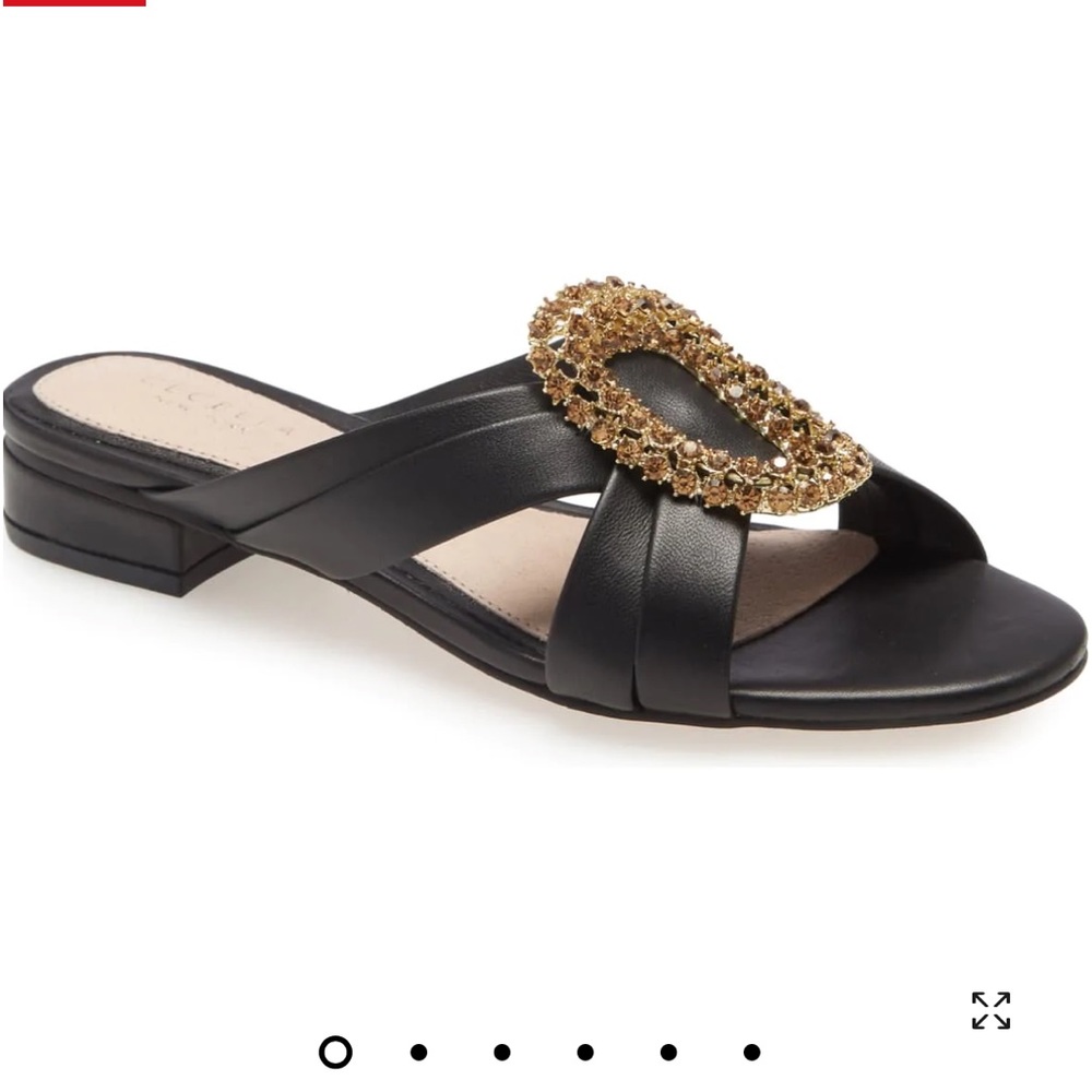 Cecelia New York Paradise Black Sandals 7